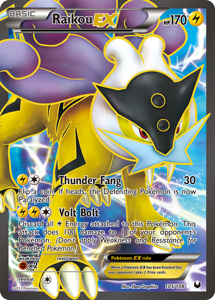 Raikou EX (105/108) [Black & White: Dark Explorers] | Good Games Morley