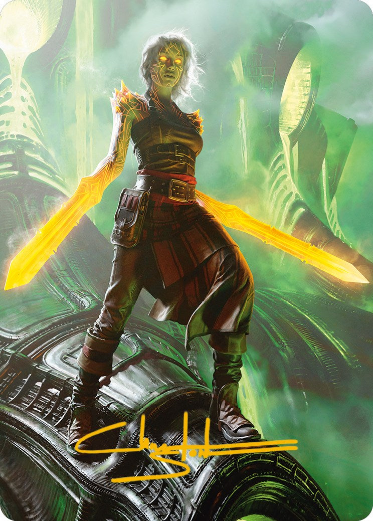Nahiri, the Unforgiving Art Card (Gold-Stamped Signature) [Phyrexia: All Will Be One Art Series] | Good Games Morley