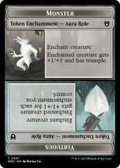 Copy // Monster Role / Virtuous Role Double-Sided Token [Wilds of Eldraine Commander Tokens] | Good Games Morley