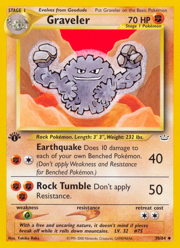 Graveler (30/64) [Neo Revelation 1st Edition] | Good Games Morley
