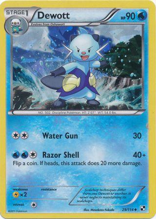 Dewott (29/114) (Cracked Ice Holo) [Black & White: Base Set] | Good Games Morley