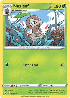 Nuzleaf (011/185) [Sword & Shield: Vivid Voltage] | Good Games Morley