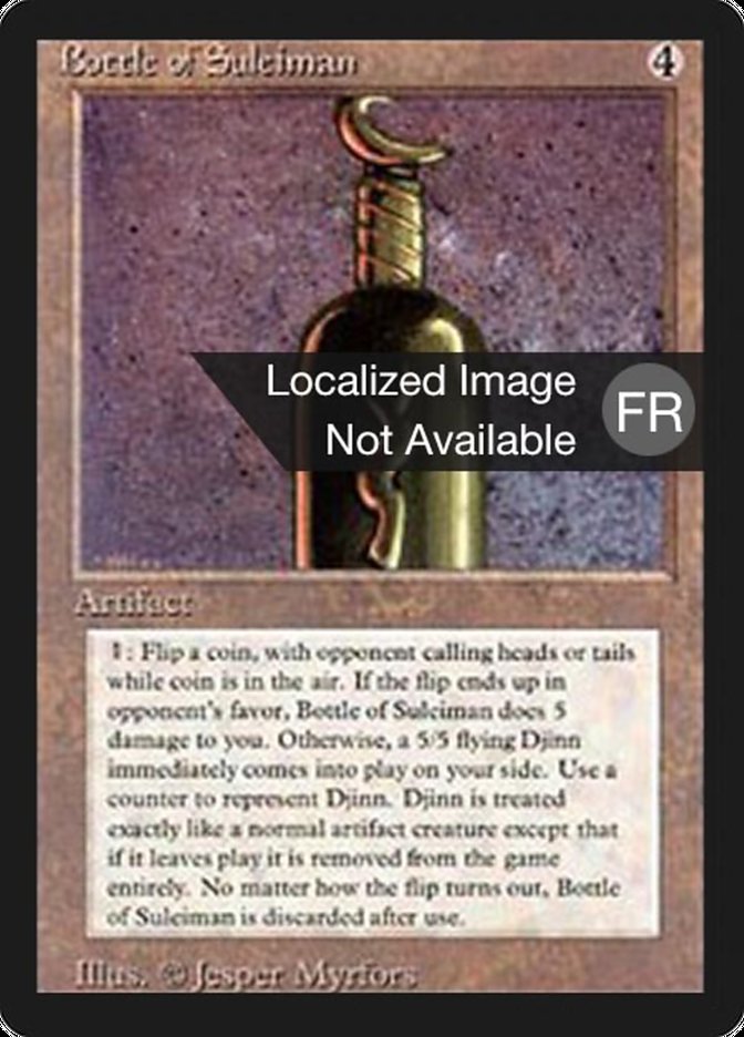Bottle of Suleiman [Foreign Black Border] | Good Games Morley