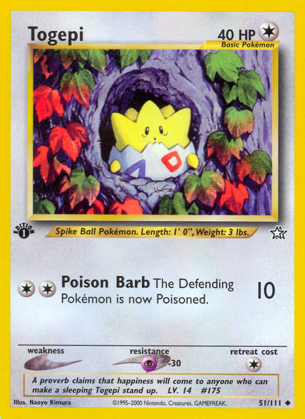 Togepi (51/111) [Neo Genesis 1st Edition] | Good Games Morley
