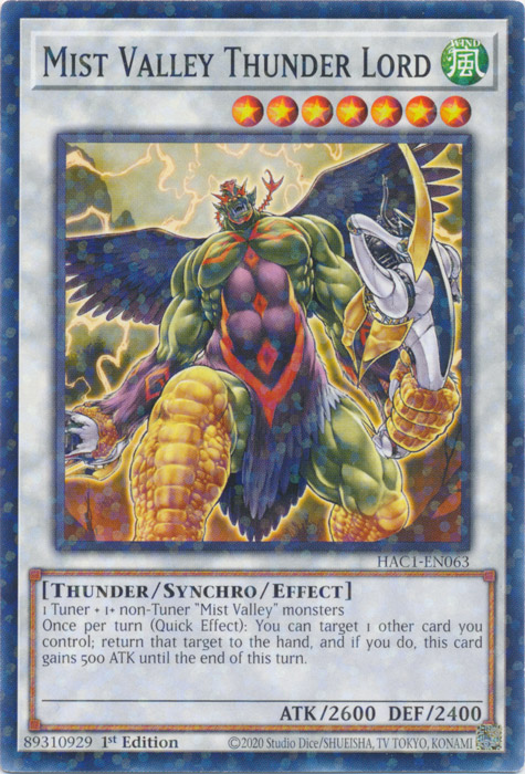 Mist Valley Thunder Lord (Duel Terminal) [HAC1-EN063] Common | Good Games Morley