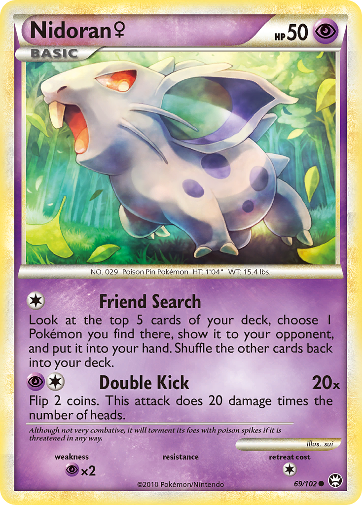 Nidoran (69/102) (Female) [HeartGold & SoulSilver: Triumphant] | Good Games Morley