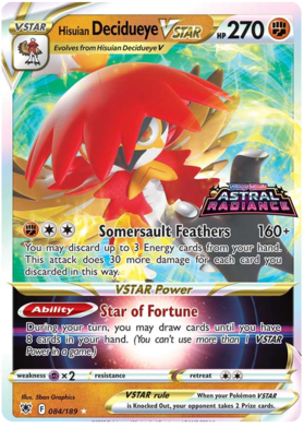 Hisuian Decidueye VSTAR (084/189) (Jumbo Card) [Sword & Shield: Astral Radiance] | Good Games Morley