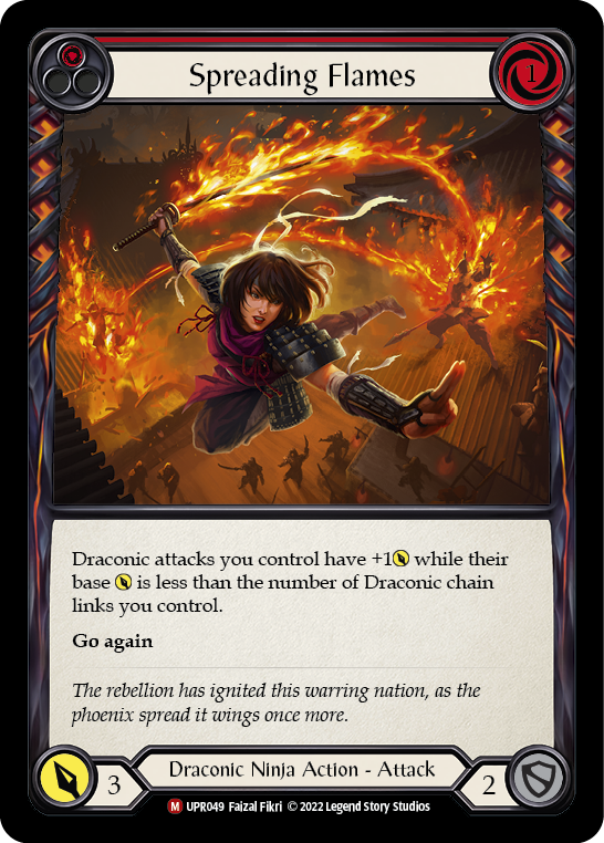 Spreading Flames [UPR049] (Uprising)  Rainbow Foil | Good Games Morley