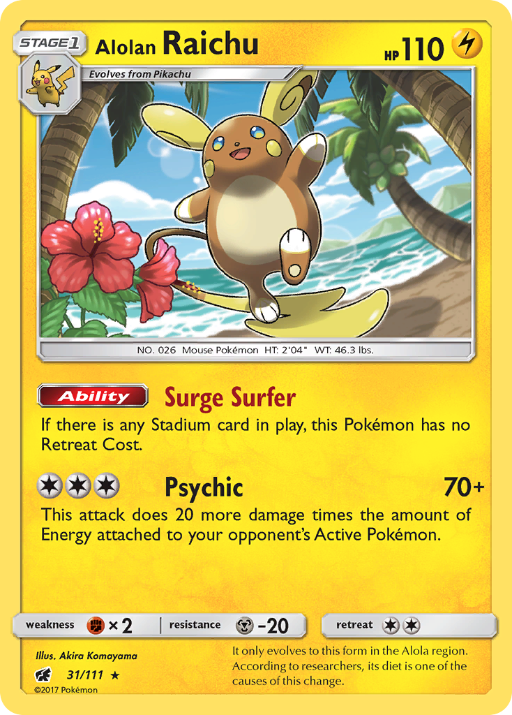 Alolan Raichu (31/111) [Sun & Moon: Crimson Invasion] | Good Games Morley