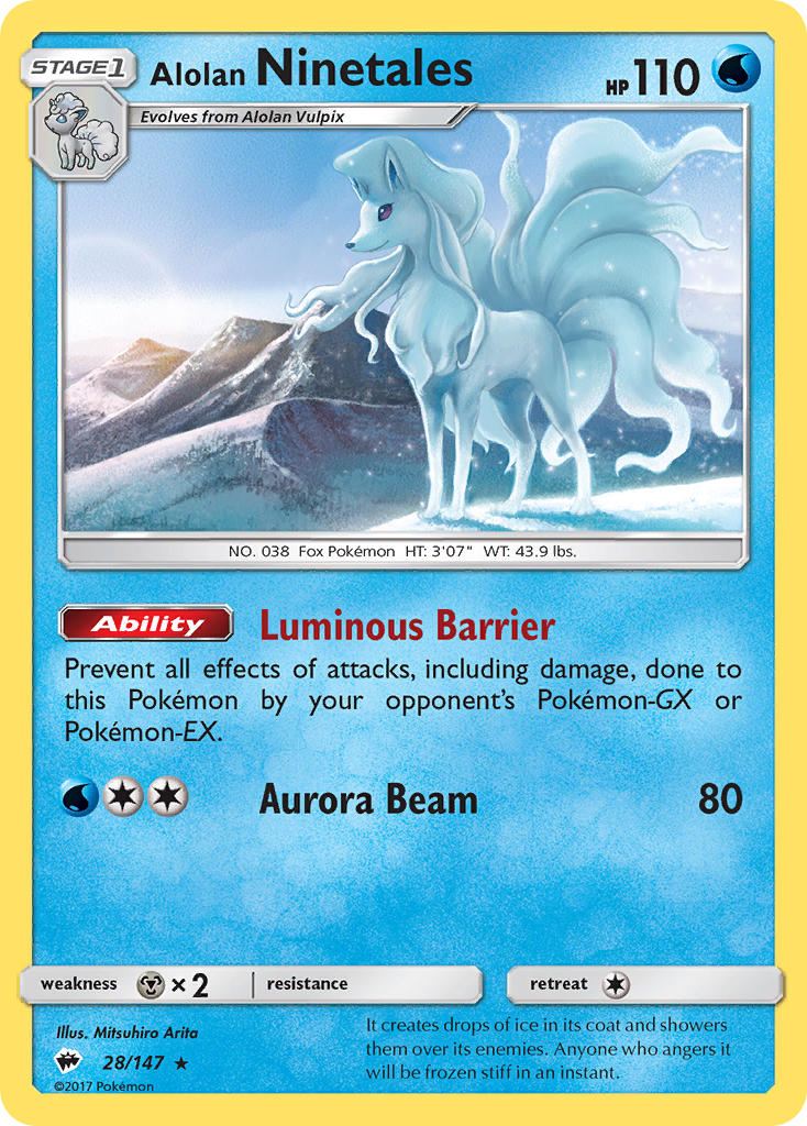 Alolan Ninetales (28/147) [Sun & Moon: Burning Shadows] | Good Games Morley
