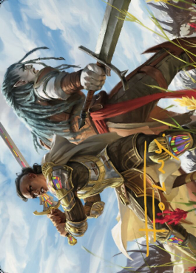 Join Forces Art Card (Gold-Stamped Signature) [Dominaria United Art Series] | Good Games Morley