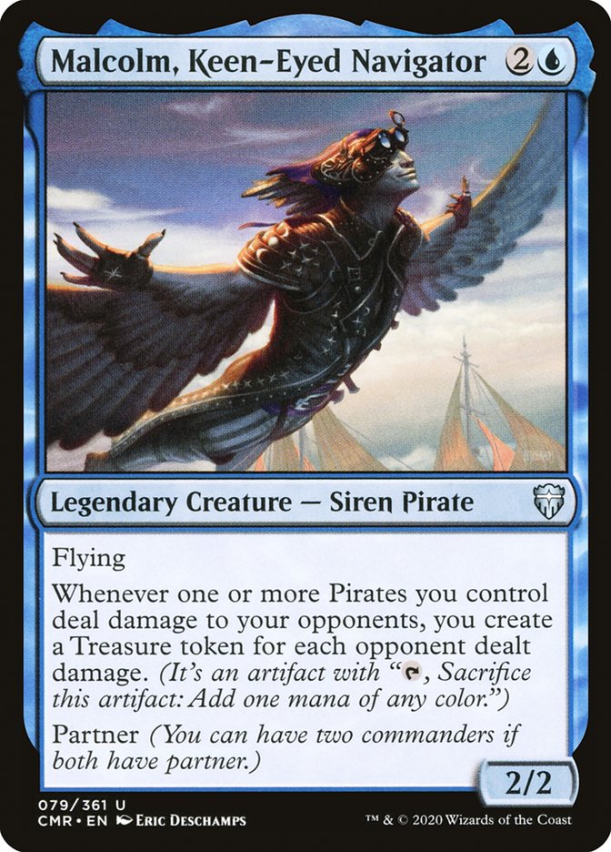 Malcolm, Keen-Eyed Navigator [Commander Legends] | Good Games Morley