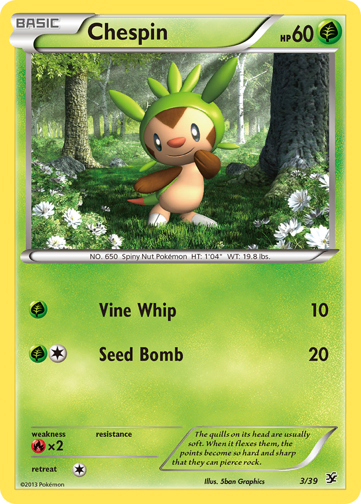 Chespin (3/39) [XY: Kalos Starter Set] | Good Games Morley