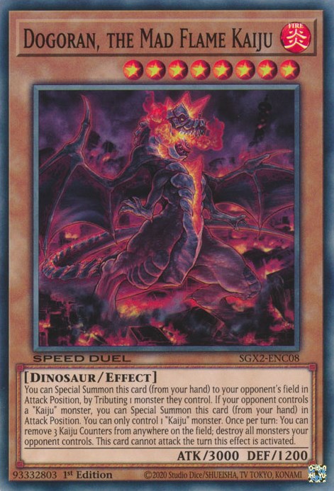 Dogoran, the Mad Flame Kaiju [SGX2-ENC08] Secret Rare | Good Games Morley