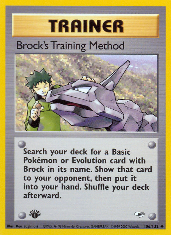 Brock's Training Method (106/132) [Gym Heroes 1st Edition] | Good Games Morley