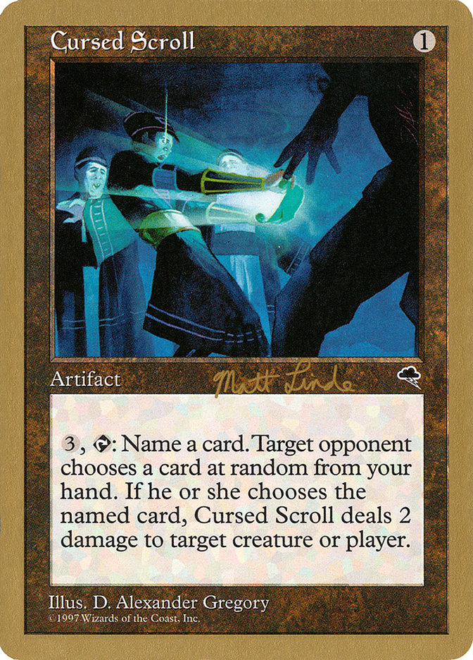 Cursed Scroll (Matt Linde) [World Championship Decks 1999] | Good Games Morley