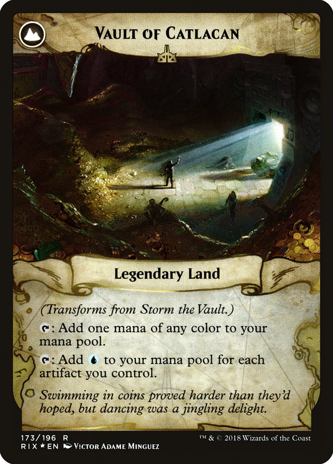 Storm the Vault // Vault of Catlacan [Rivals of Ixalan Prerelease Promos] | Good Games Morley