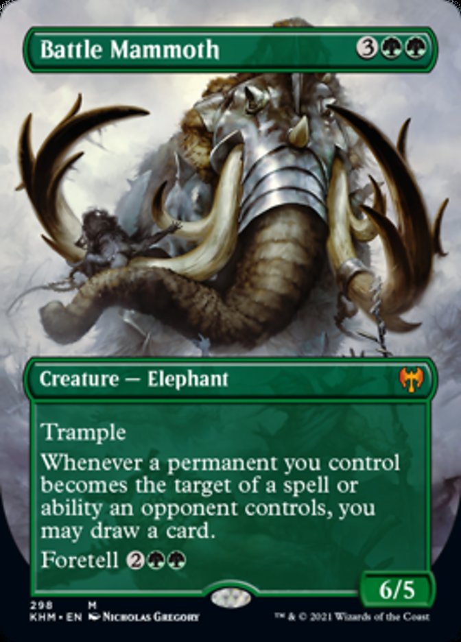 Battle Mammoth (Borderless Alternate Art) [Kaldheim] | Good Games Morley