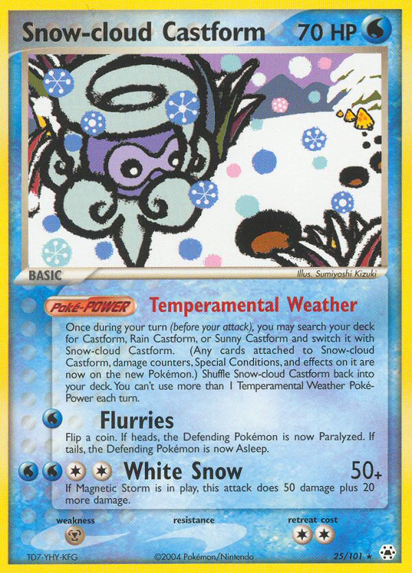 Snow-cloud Castform (25/101) [EX: Hidden Legends] | Good Games Morley