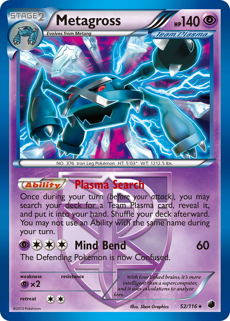 Metagross (52/116) [Black & White: Plasma Freeze] | Good Games Morley