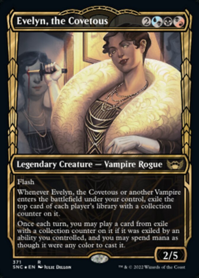 Evelyn, the Covetous (Showcase Golden Age Gilded Foil) [Streets of New Capenna] | Good Games Morley