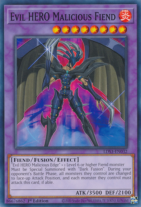 Evil HERO Malicious Fiend [LDS3-EN032] Common | Good Games Morley