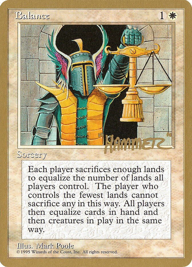 Balance (Shawn "Hammer" Regnier) [Pro Tour Collector Set] | Good Games Morley