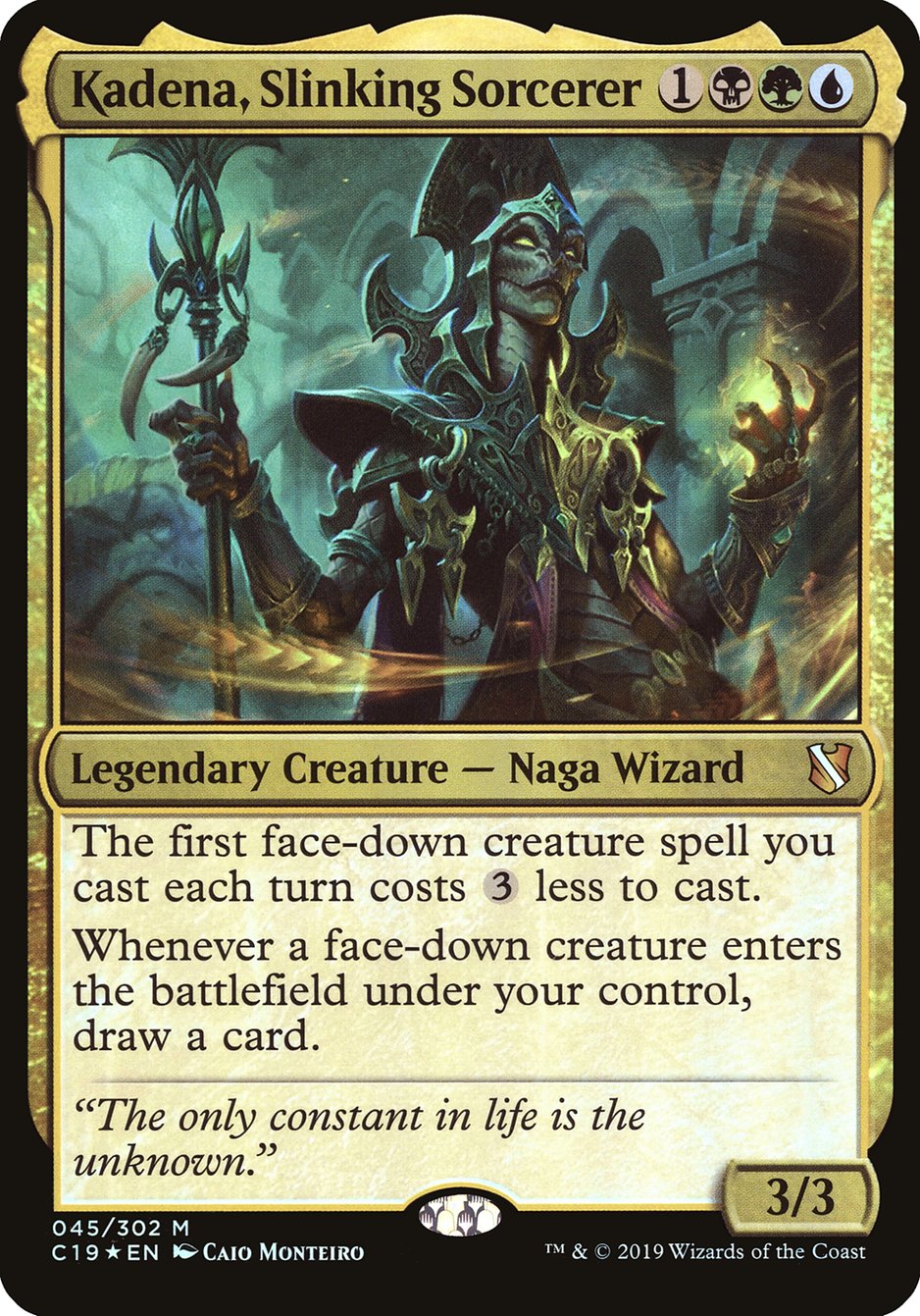 Kadena, Slinking Sorcerer (Oversized) [Commander 2019 Oversized] | Good Games Morley