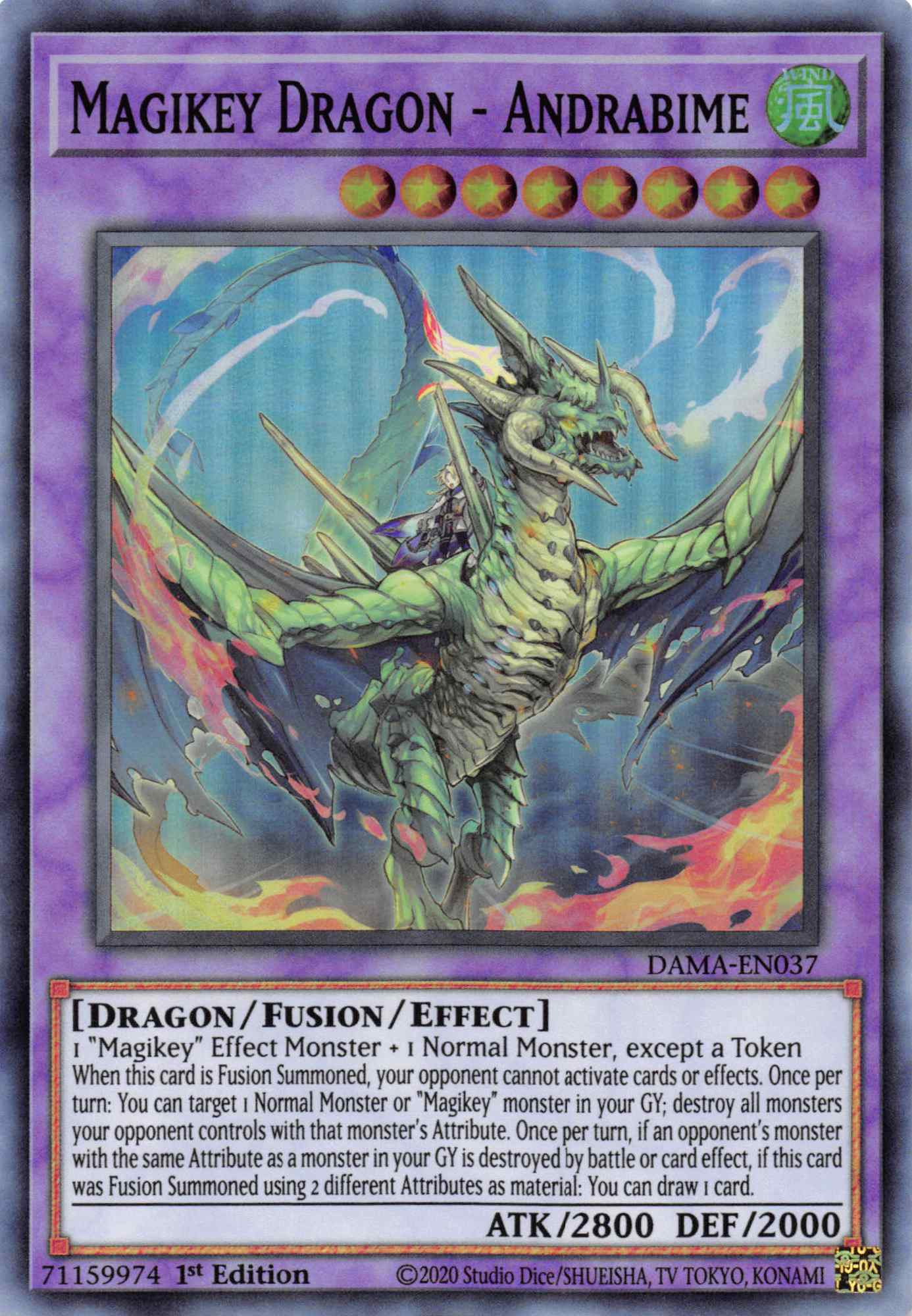 Magikey Dragon - Andrabime [DAMA-EN037] Super Rare | Good Games Morley