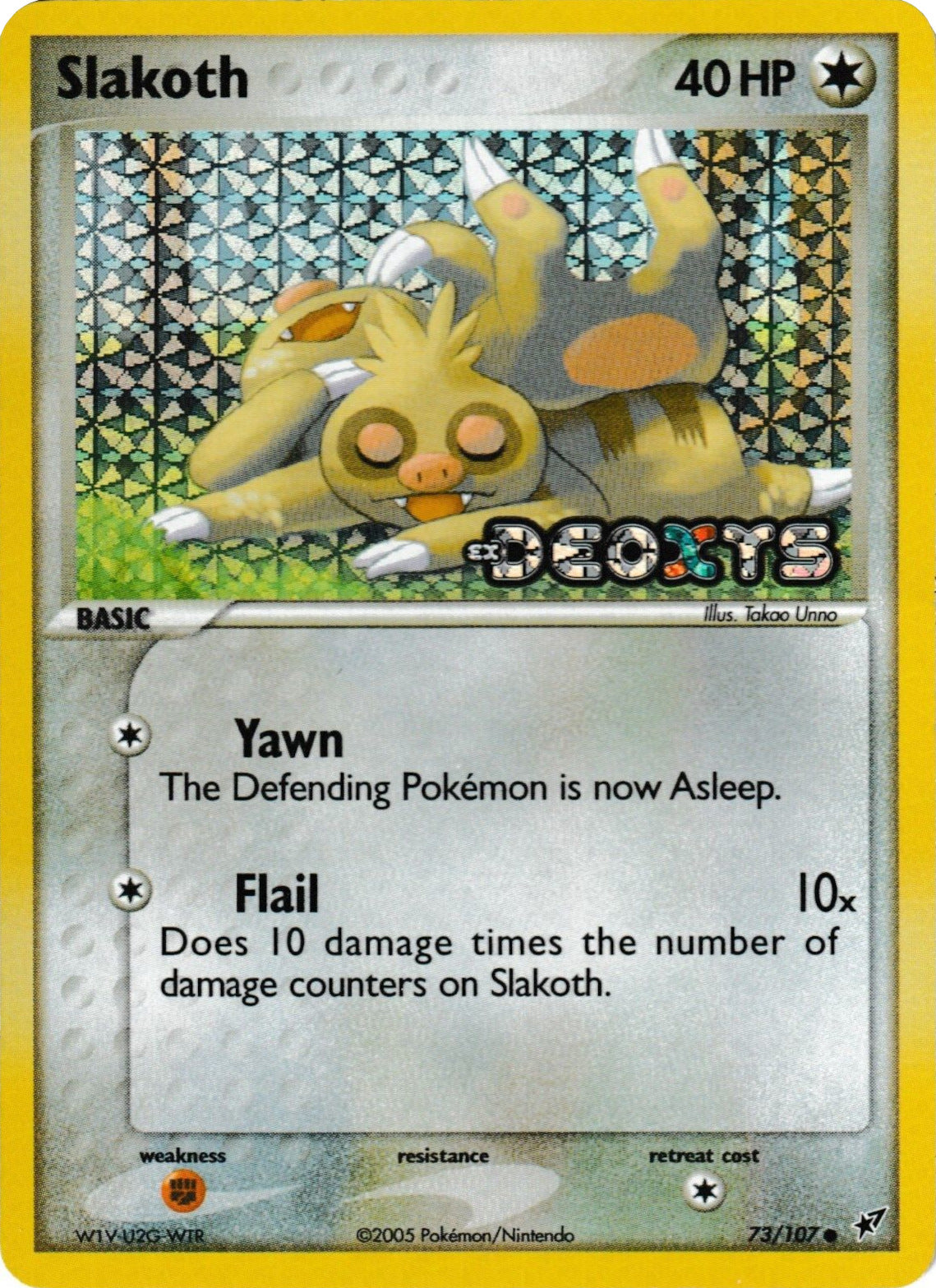 Slakoth (73/107) (Stamped) [EX: Deoxys] | Good Games Morley