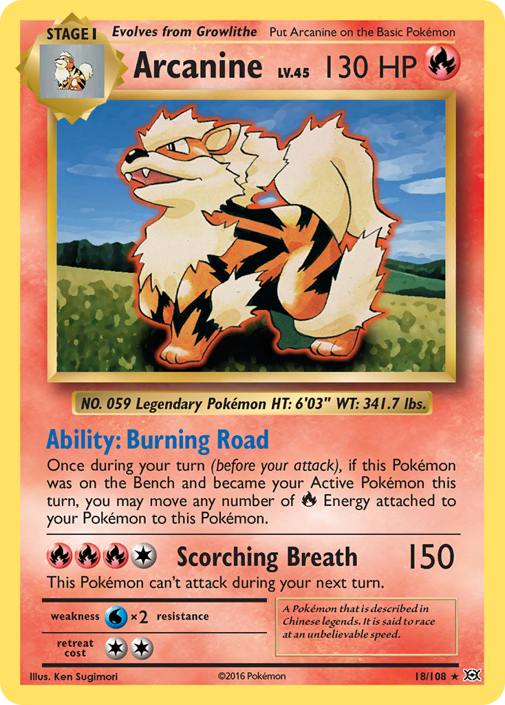 Arcanine (18/108) [XY: Evolutions] | Good Games Morley