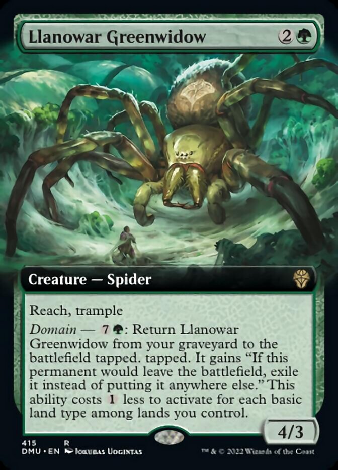 Llanowar Greenwidow (Extended Art) [Dominaria United] | Good Games Morley