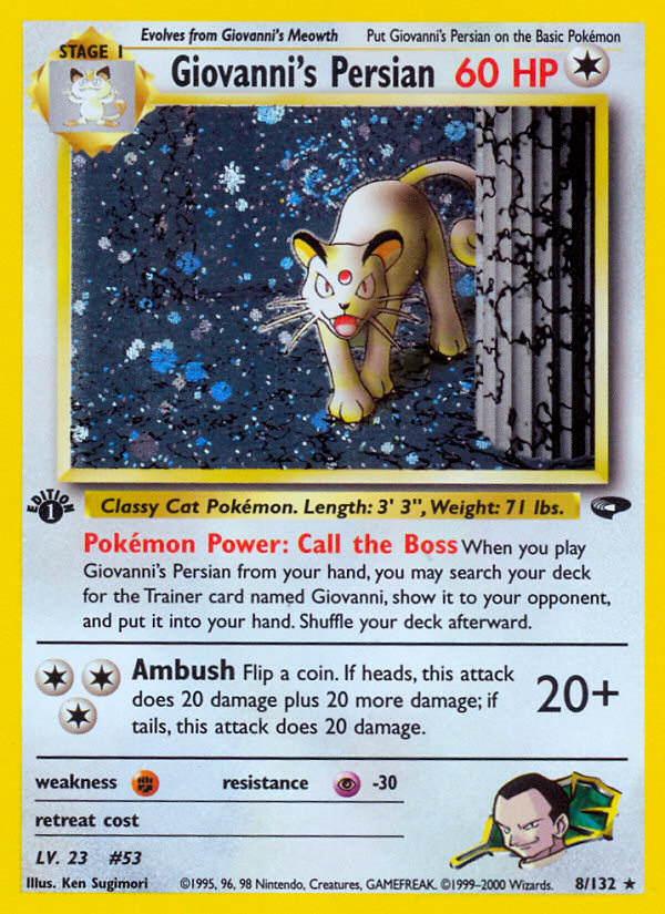 Giovanni's Persian (8/132) [Gym Challenge 1st Edition] | Good Games Morley