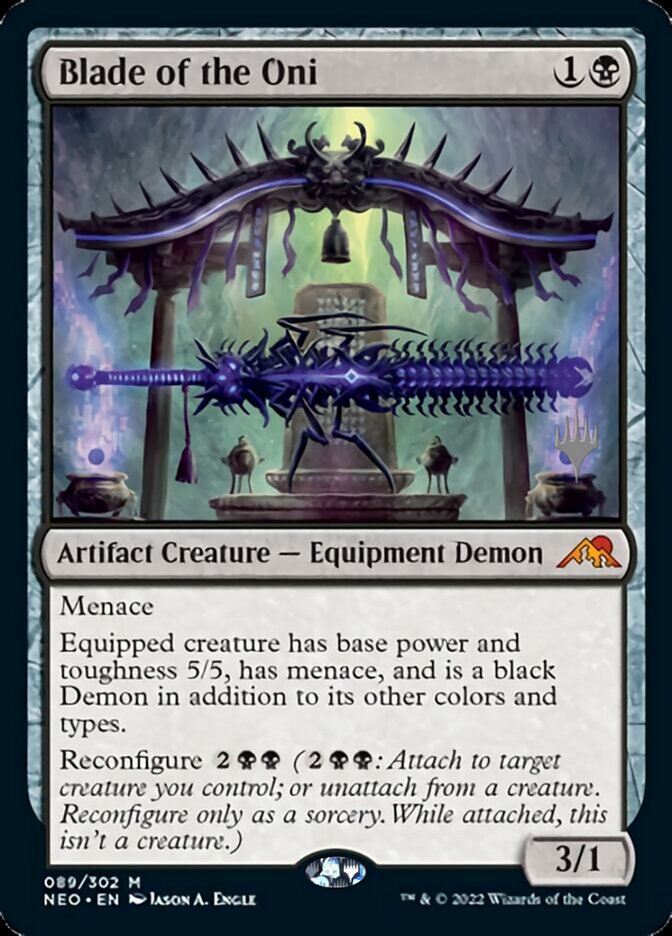 Blade of the Oni (Promo Pack) [Kamigawa: Neon Dynasty Promos] | Good Games Morley