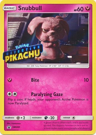 Snubbull Detective (SM200) (Pikachu Stamped) [Sun & Moon: Black Star Promos] | Good Games Morley