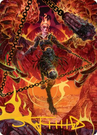 Zariel, Archduke of Avernus Art Card (Gold-Stamped Signature) [Dungeons & Dragons: Adventures in the Forgotten Realms Art Series] | Good Games Morley