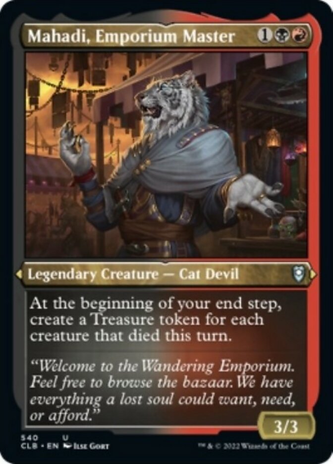 Mahadi, Emporium Master (Foil Etched) [Commander Legends: Battle for Baldur's Gate] | Good Games Morley