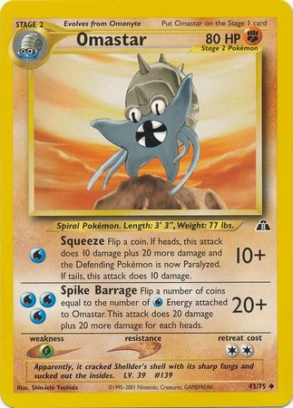 Omastar (43/75) [Neo Discovery Unlimited] | Good Games Morley