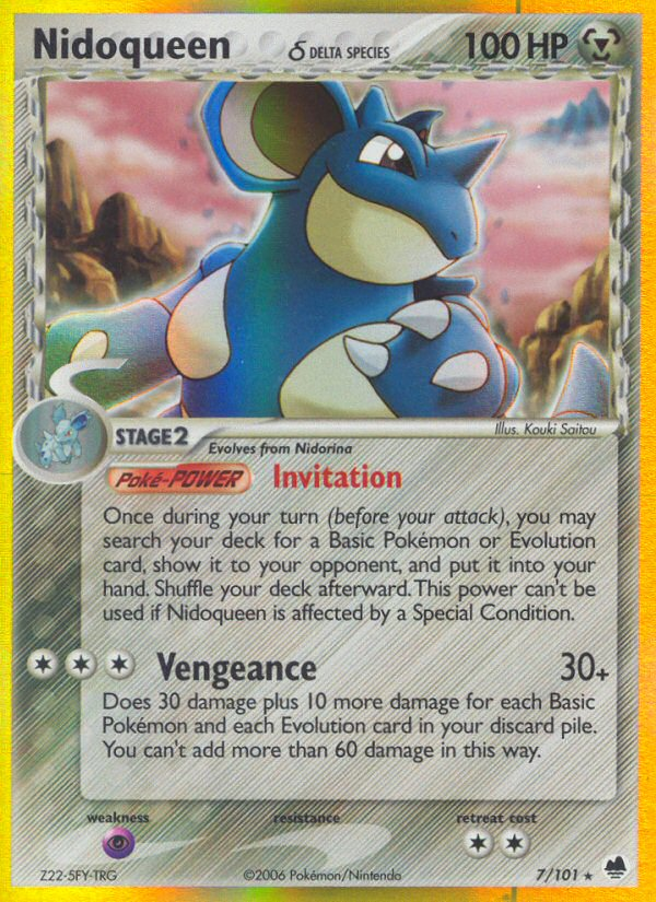 Nidoqueen (7/101) (Delta Species) [EX: Dragon Frontiers] | Good Games Morley