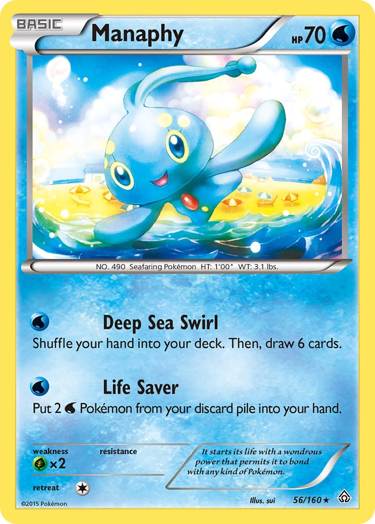 Manaphy (56/160) (Battle Arena Deck Exclusive) (Theme Deck Exclusive) [XY: Primal Clash] | Good Games Morley