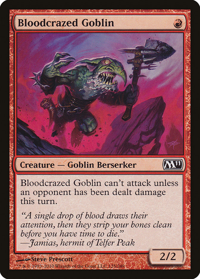 Bloodcrazed Goblin [Magic 2011] | Good Games Morley