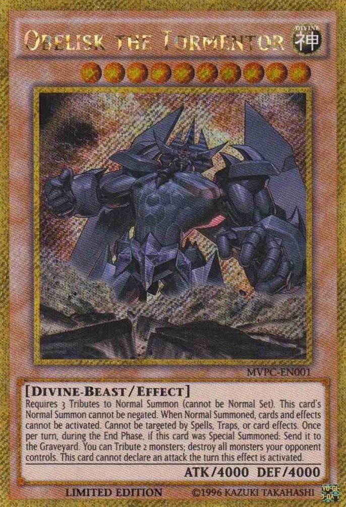 Obelisk the Tormentor [MVPC-EN001] Gold Secret Rare | Good Games Morley