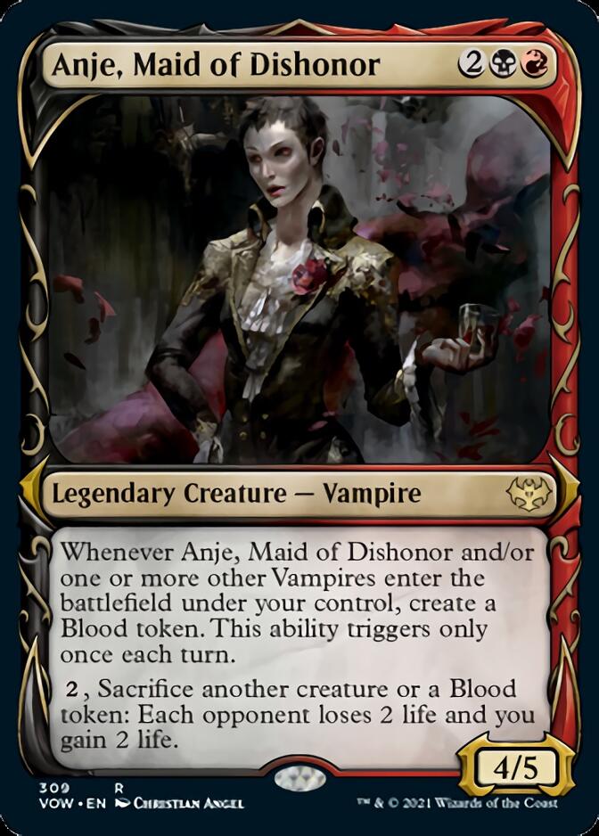 Anje, Maid of Dishonor (Showcase Fang Frame) [Innistrad: Crimson Vow] | Good Games Morley
