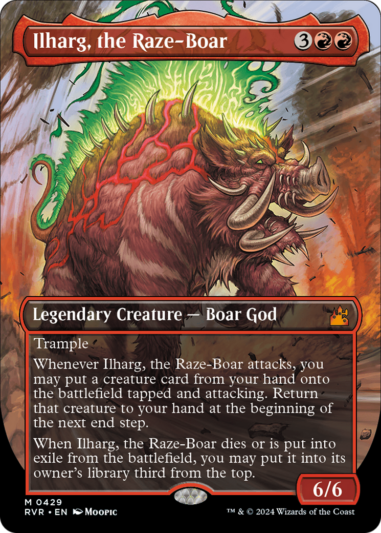 Ilharg, the Raze-Boar (Anime Borderless) [Ravnica Remastered] | Good Games Morley