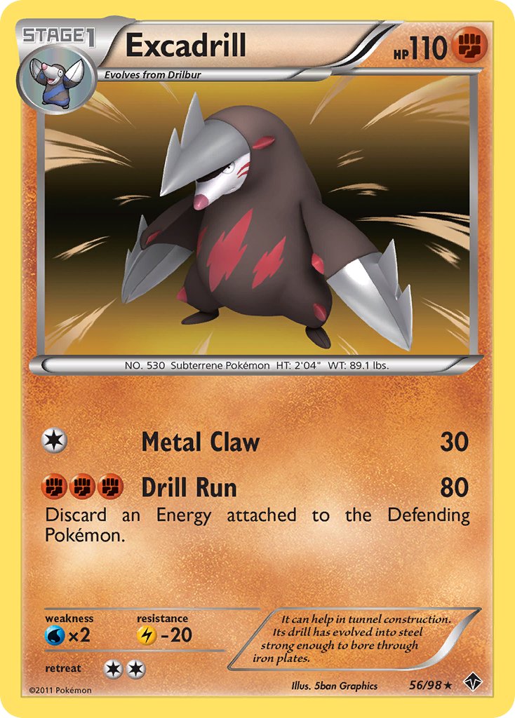 Excadrill (56/98) (Cosmos Holo) (Blister Exclusive) [Black & White: Emerging Powers] | Good Games Morley