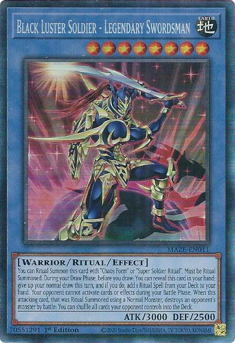 Black Luster Soldier - Legendary Swordsman [MAZE-EN011] Collector's Rare | Good Games Morley