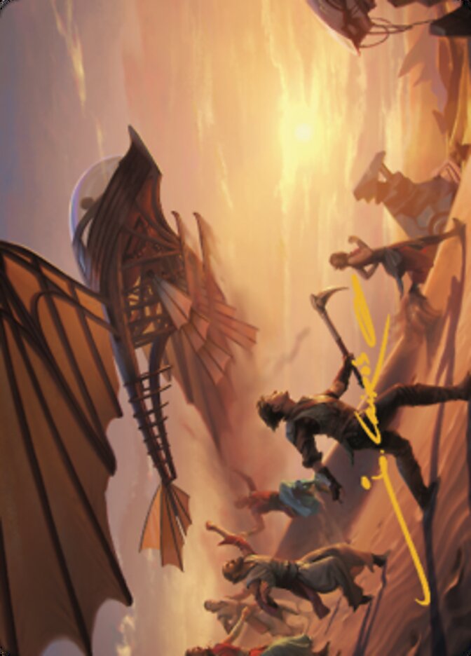 Take Flight Art Card (Gold-Stamped Signature) [The Brothers' War Art Series] | Good Games Morley