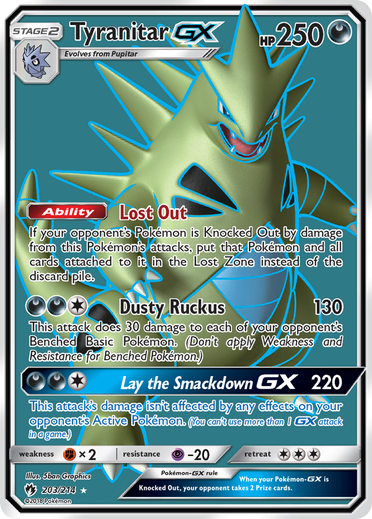 Tyranitar GX (203/214) [Sun & Moon: Lost Thunder] | Good Games Morley