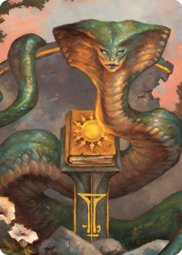 Guardian Naga Art Card (Gold-Stamped Signature) [Commander Legends: Battle for Baldur's Gate Art Series] | Good Games Morley