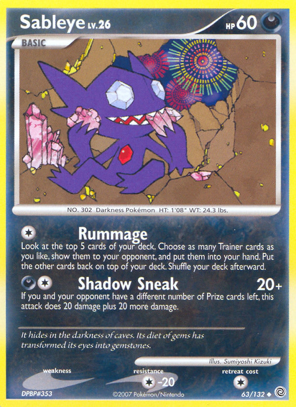 Sableye (63/132) [Diamond & Pearl: Secret Wonders] | Good Games Morley